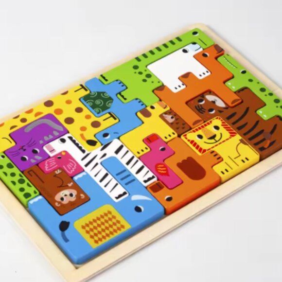 Montessori Wooden Animal Puzzle – Learn with Cute Creatures! - Picture 2 of 3